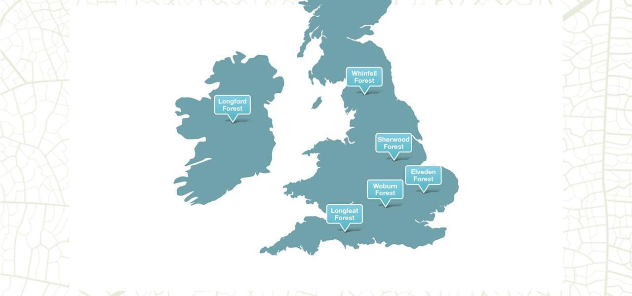 Map of the UK and IR showing the locations of all our villages