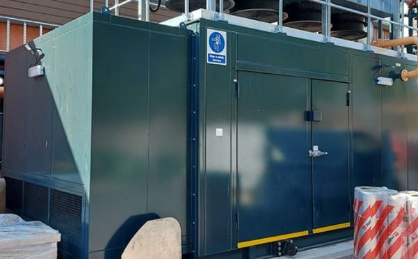 A combined heat and power system- a big green metal box