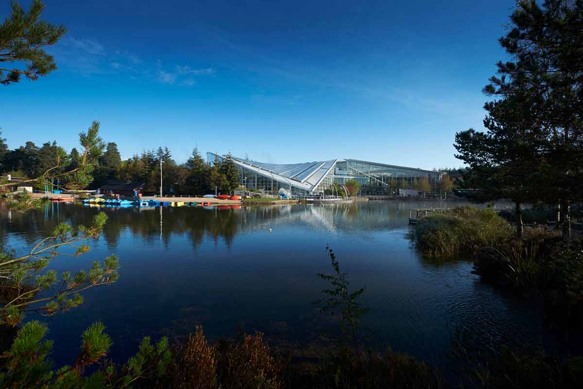 Whinfell forest lake with view of the Plaza and Subtropical Swimming Paradise